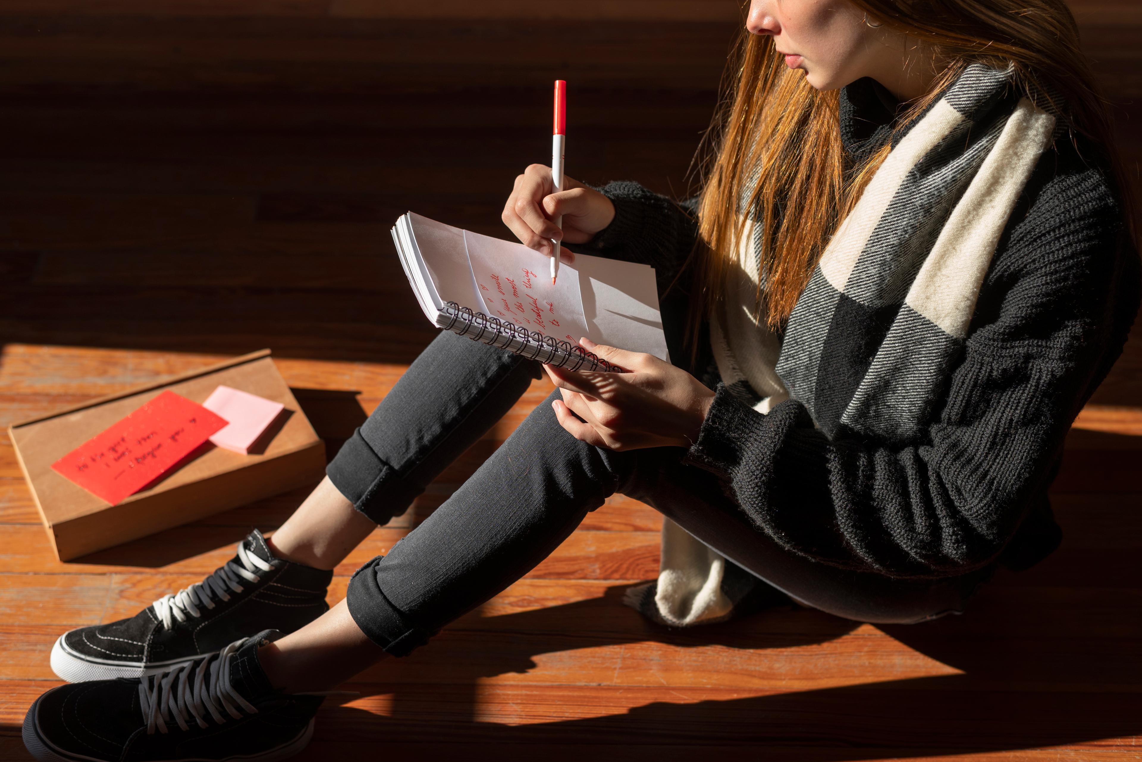 Gen z aan het schrijven